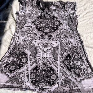 Unity World Wear Embroidered Cap Sleeve Tunic Top Size XL